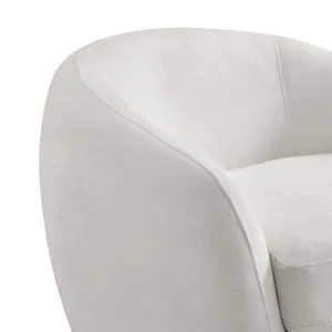 Chanel Swivel Chair in Bristo White