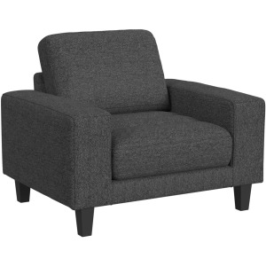 Cheetah Chair in Furiosa Charcoal with Black Plastic Legs