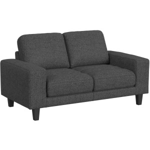 Cheetah Loveseat in  Furiosa Charcoal with Black Plastic Legs