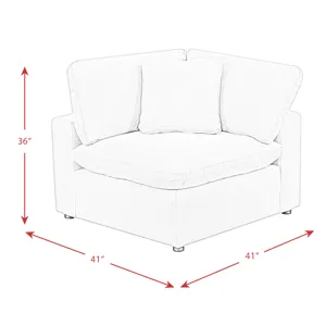 Cloud 9 Sectional Corner W/Pillows In Garrison Hemp