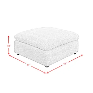 Cloud 9 Ottoman in Zaftag Dove