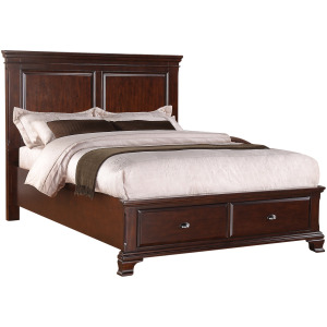 Canton Cherry Queen Storage Bed