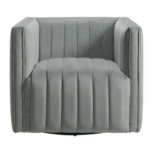 Cobra Swivel Chair in Mercer Grey (ISTA 3)