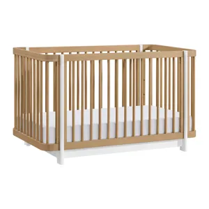 Colette Crib In Natural with White Base/Post-3A