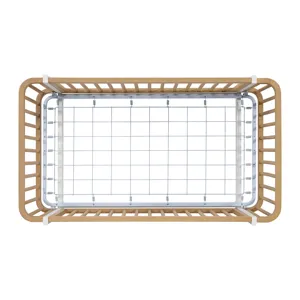 Colette Crib In Natural with White Base/Post-3A