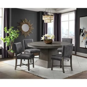 Collins Dining Table Complete in Grey