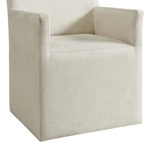 Collins Dining Arm Chair W/ Heirloom Taupe Fabric