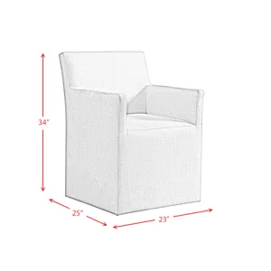 Collins Dining Arm Chair W/ Heirloom Taupe Fabric