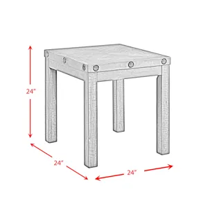 Colorado Occasional End Table w/USB/Power Charcoal
