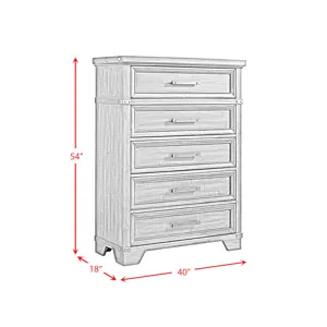 Colorado City 5-Drawer Chest in Charcoal