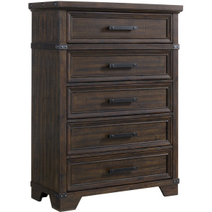 Colorado City 5-Drawer Chest in Charcoal