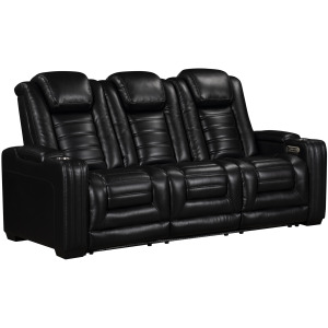 Commander Power Motion Sofa with Power Headrest, LED, DDT, reading light and PWS in Pebble Black