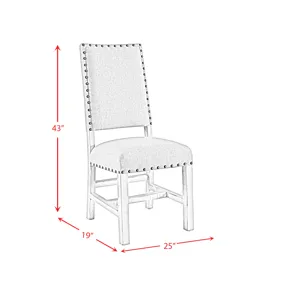 Condesa White Fabric Back Side Chair (2 PER PACK)