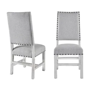 Condesa White Fabric Back Side Chair (2 PER PACK)