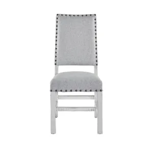 Condesa White Fabric Back Side Chair (2 PER PACK)