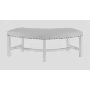 Condesa White Round Bench