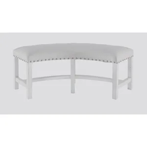 Condesa White Round Bench