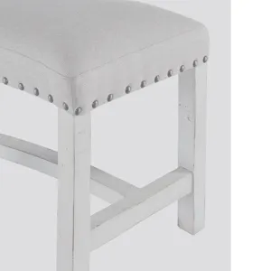 Condesa White Round Bench