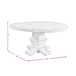 Condesa White Round Dining Table