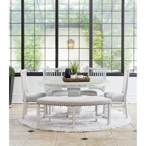 Condesa White Round Bench