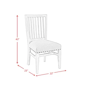 Condesa White Wing Slat Back Side Chair (2 pcs per Carton)