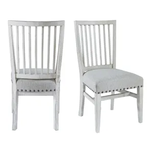 Condesa White Wing Slat Back Side Chair (2 pcs per Carton)