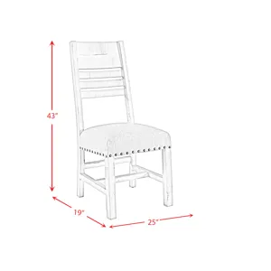 Condesa White Wooden Back Side Chair (2 PER PACK)