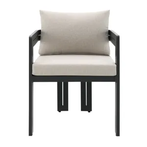 Costa Dining Side Chair - Black and Soluction Beige (2 Per Carton)