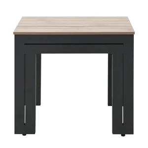 Costa End Table - Black and Tan