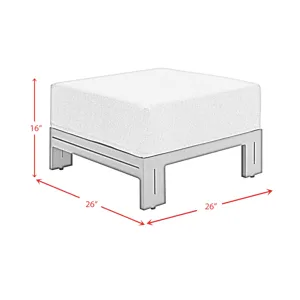 Costa Ottoman - Black and Soluction Beige (2 Per Carton)