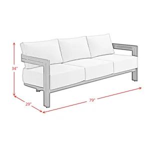 Costa Sofa - Black and Soluction Beige