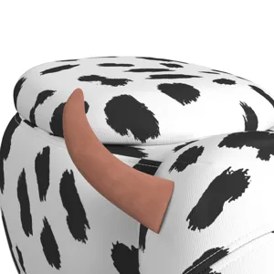 Animal Stools Cow Storage Stool in White and Black