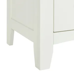Coy Side Table W/Power Port USB in White