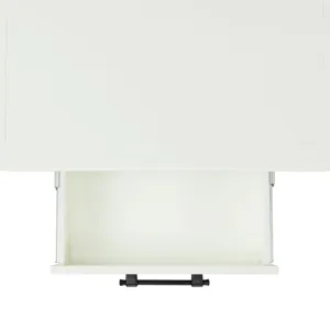 Coy Side Table W/Power Port USB in White