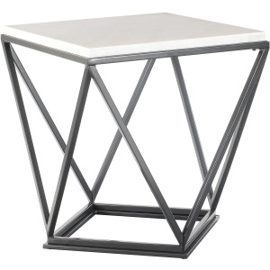 Riko End Table W/ Metal Leg