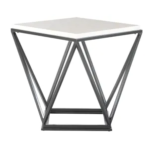 Riko End Table W/ Metal Leg