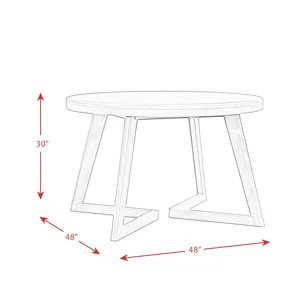 Cross Round Dining Table