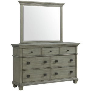 Crawford Dresser & Mirror Set Grey