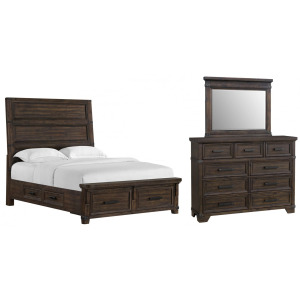 Colorado City 3 PC Storage Bedroom Set - Charcoal