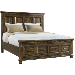 McCoy King Storage Footboard with Slats in Charcoal