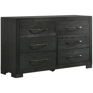 Allan 6-Drawer Dresser in Black