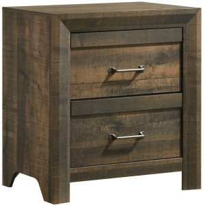 Dallas Nightstand Rustic Brown