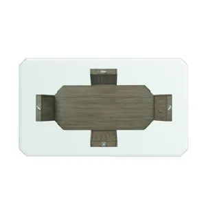 Dapper Grey Rectangular Counter Table