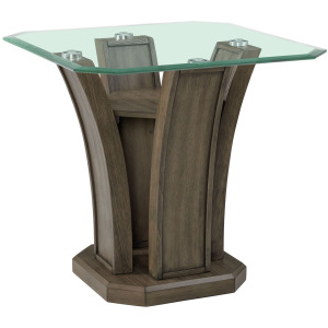 Dapper Square End Table Grey