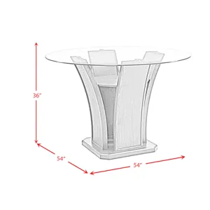 Dapper Round Counter Height Dining Table in Walnut