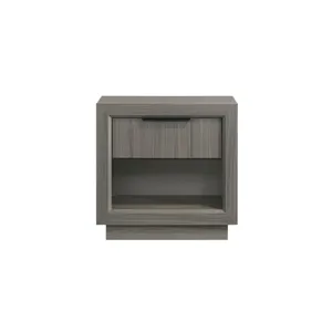 Darien Bedroom Set with Queen Bed, Dresser and Nightstand in Grey