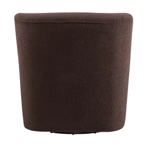 Deacon Swivel Chair in Feather Chocolate
