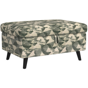 Decatur Storage Ottoman in JW Teal W/2 Pillows 20