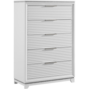 Denmark 5-Drawer Chest in White