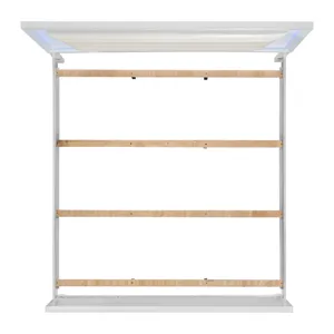 Denmark King UPH Bed with Lights in White
